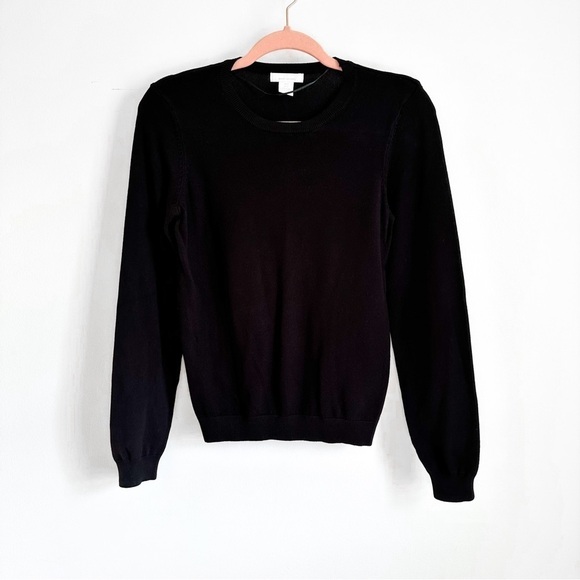 H&M Black Classic Crew Neck Pullover Sweater sz Small - Picture 1 of 4